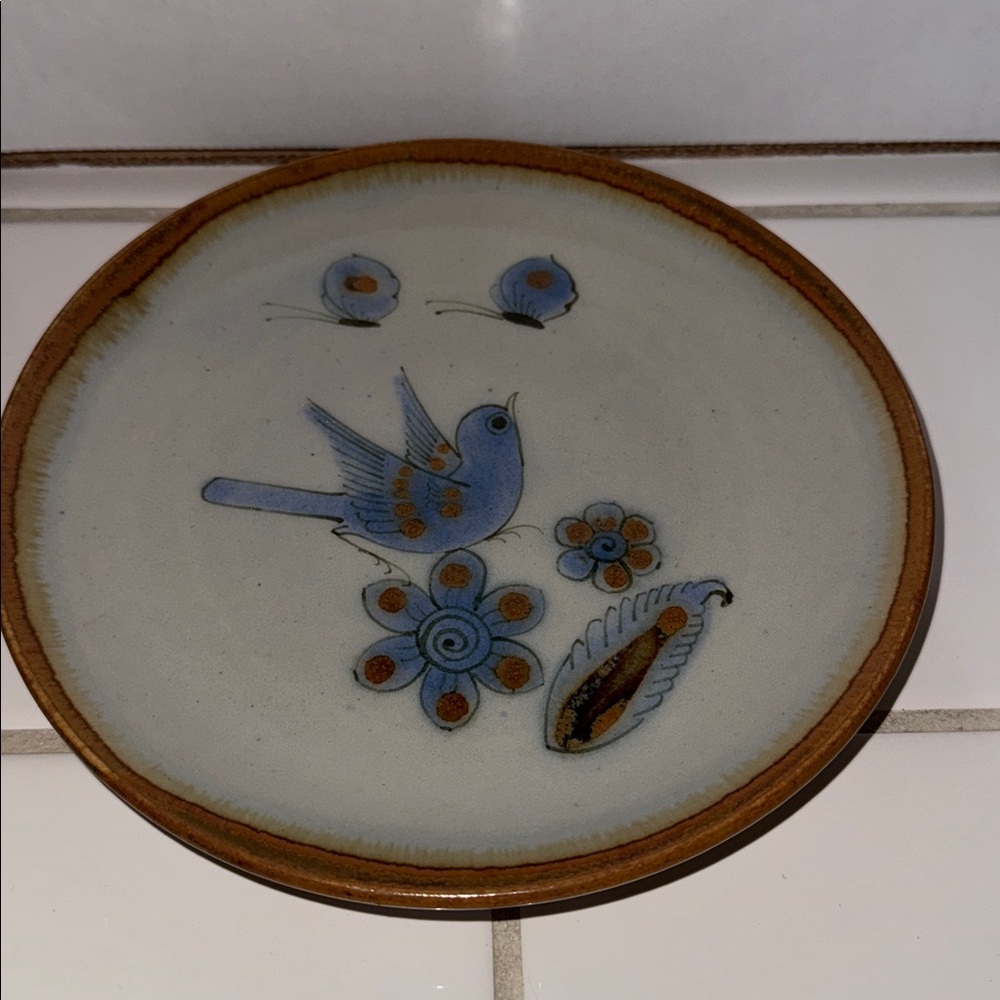 Ken Edwards Mexican TONALA POTTERY El Palomar 7.5” plate #4 🐈‍⬛